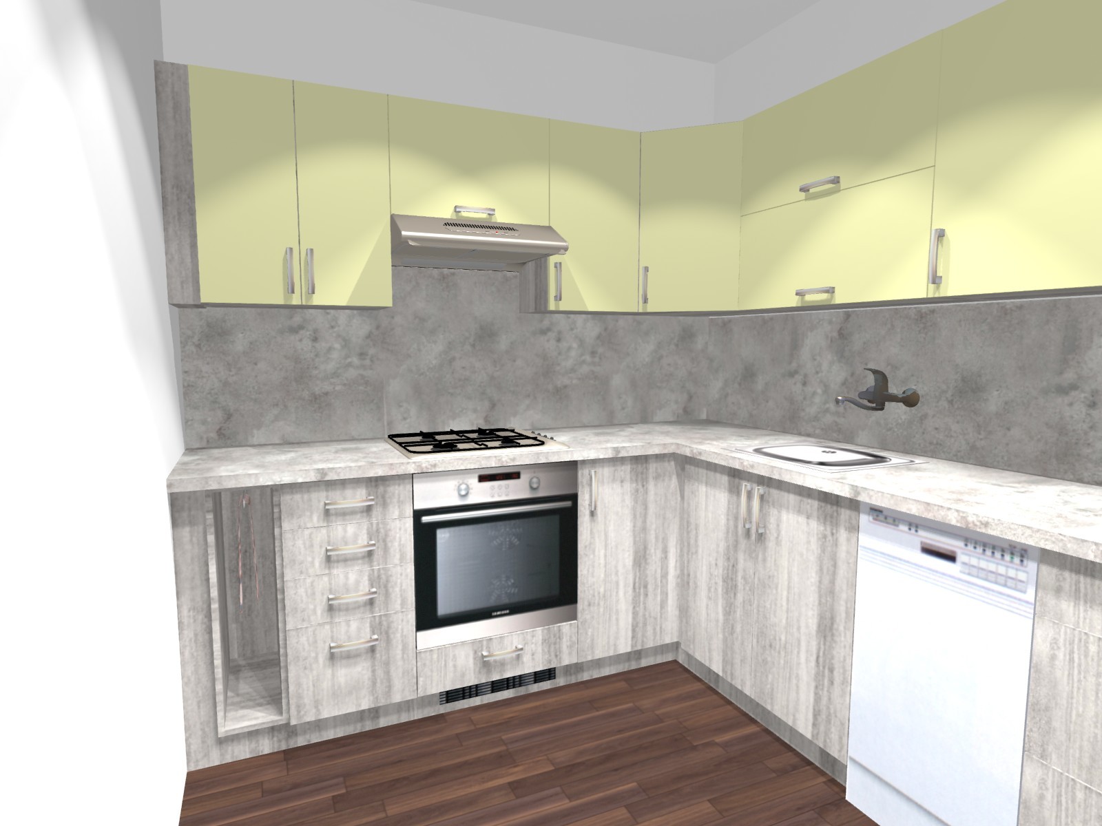 3D n�vrh kvalitn� kuchyn� Indiana